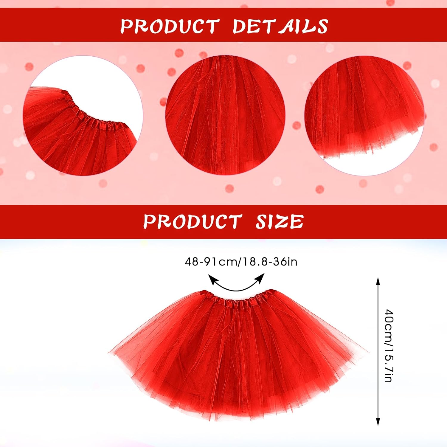 Adult Tutu Skirts for Women Tutus 3 Layered Tulle Short Dance Ballet Skirts Rave Halloween Christmas Dress Costume - Image 3