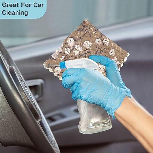 Miniatura 7 de linqin Elegant Rose Branches 6 Pack Fast Drying Microfiber Dish Towels Decorative Soft Microfiber Drying Towels for Car Detailing Reusable for