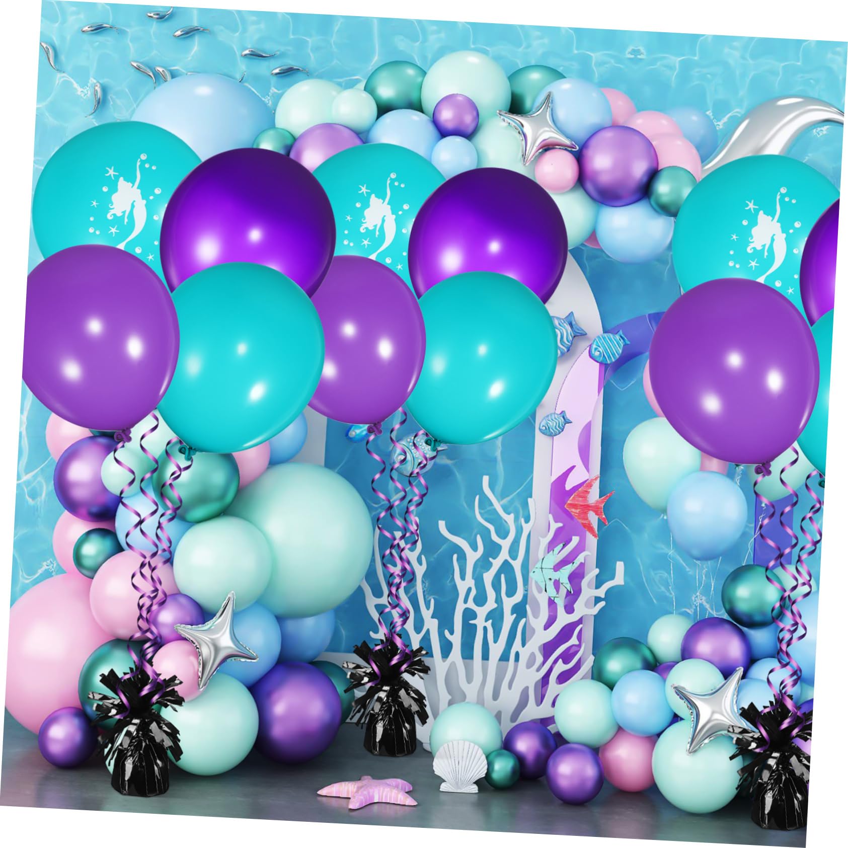 PRETYZOOM Poids pour Ballons Décoratifs Design Unique et Compact pour en Pet Noir Lot de 8 Facile à Utiliser Stable et Élégant Mariage et Fête