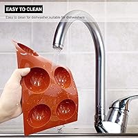 Vista 13 de Hot Chocolate Bomb Silicone Mold 2.5 Inch Sphere - Large Round Semi Sphere for Hot Cocoa Bombs, Ball and Half Dome (3Pcs Blue)