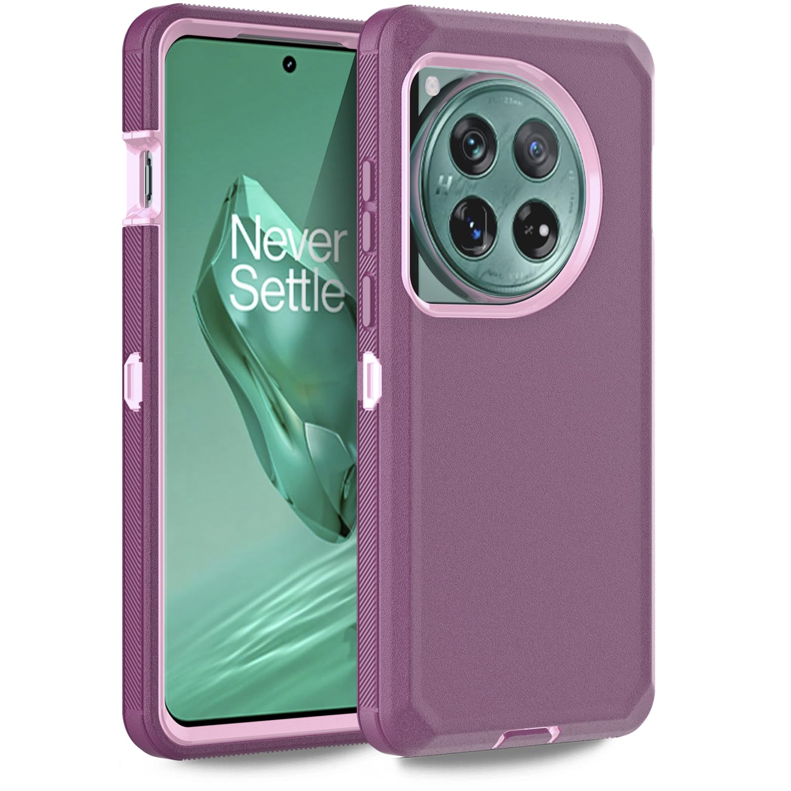 Coque OnePlus 12 5G violette antichoc robuste 3-en-1