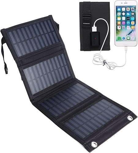 Miniatura 3 de Cargador de panel solar al aire libre 1200mA 20W 5.5V plegable mono silicio cargador solar para senderismo carga teléfonos móviles