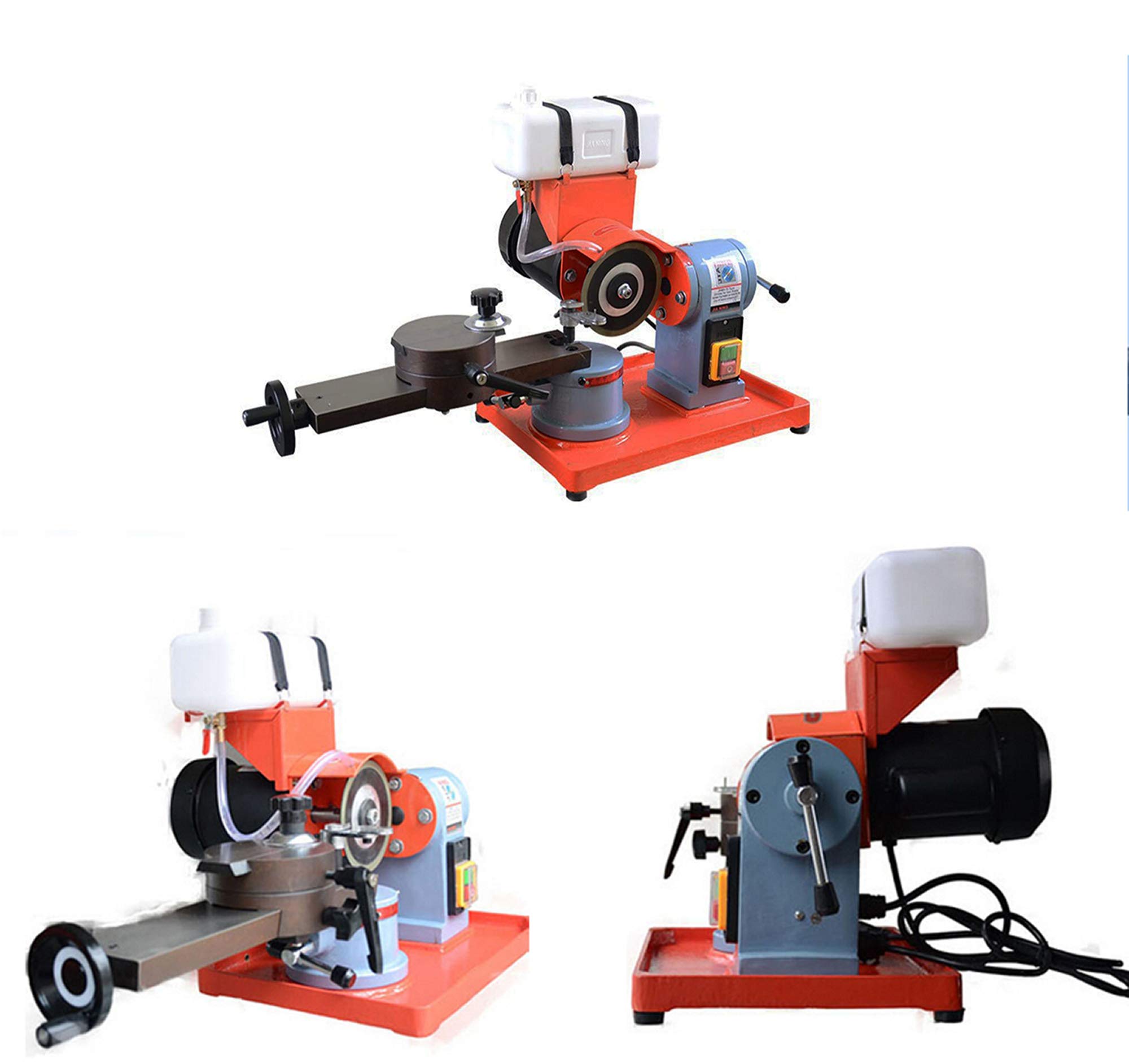 TECHTONGDARound Circular Saw Blade Grinder Machine 110V Water Injection Grinding Grinder Machine 125mm/4.9in Rotary Angle Mill Sharpener with Water Tank for Sharpening Carbide Tipped Saw Blades