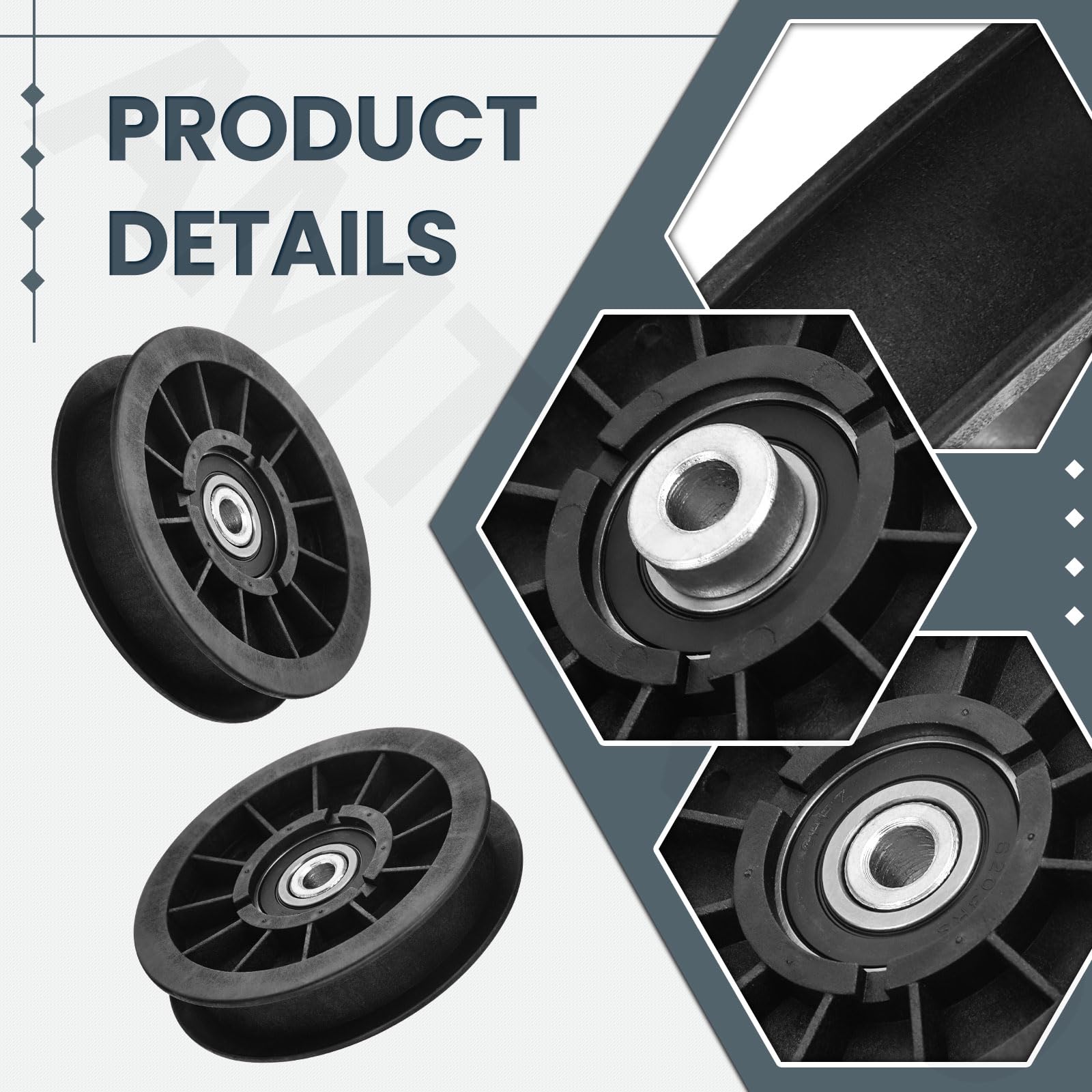 AMTHKNO 109-3397 - Polea tensora plana para cortacésped Exmark Toro, sustituye a 280-511, compatible con 74812 74813 74814 74815 74816 74818 74820 74822 74823 74824 4832 74914