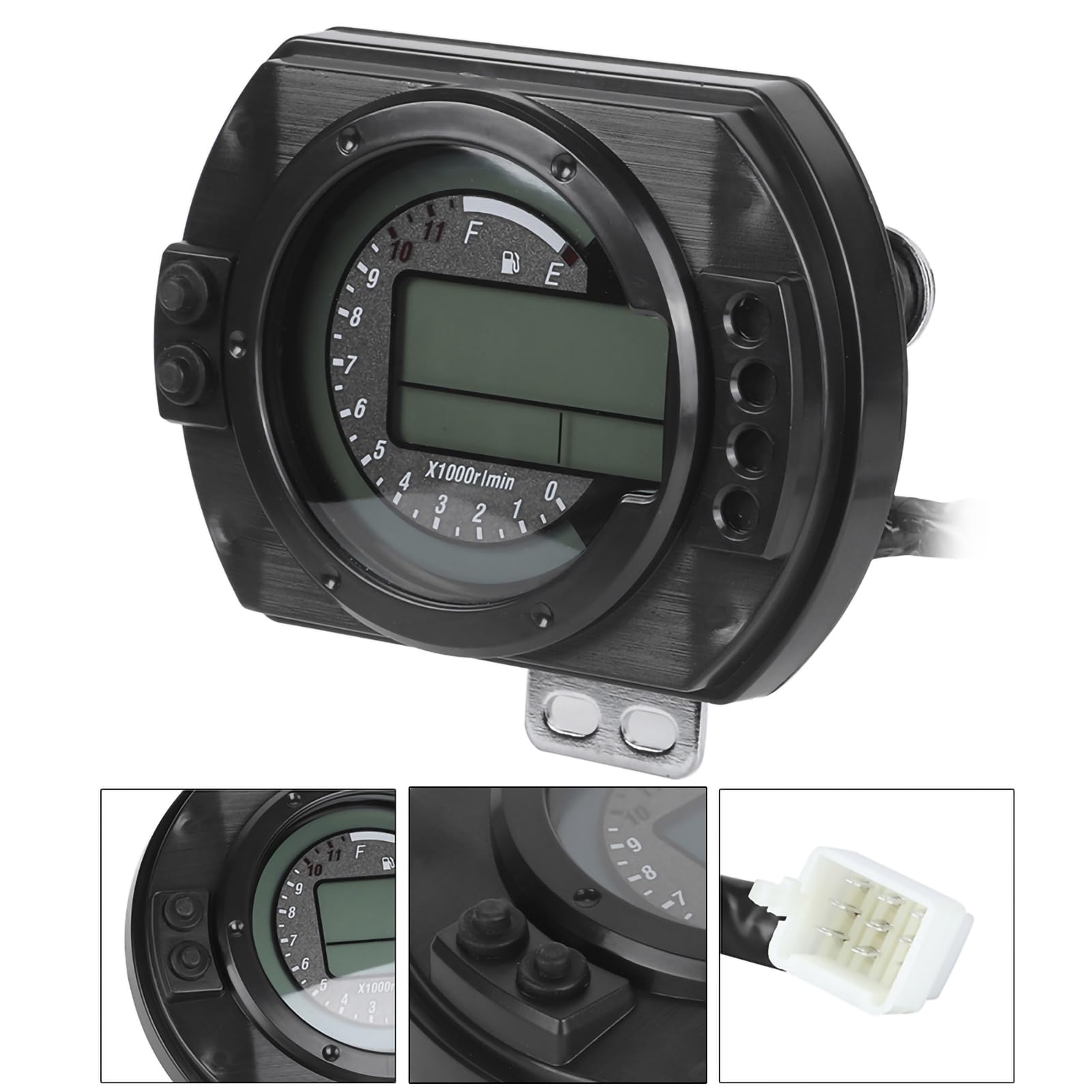 Tbest Odómetro LCD para Motocicleta con Visualización de Velocidad