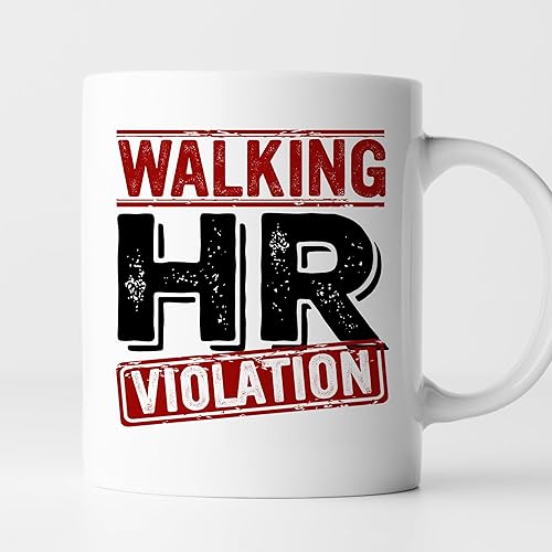 Miniatura 1 de TODOLIA -11Oz- Taza de café con violación de recursos humanos, divertida taza de café para trabajador de oficina, taza de pesadilla de recursos