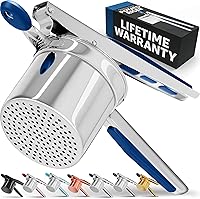 Vista 13 de Pasapurés y prensa para patatas de PriorityChef, hace pure de patatas ligeros y esponjosos a la perfección, 100 % de acero inoxidable.