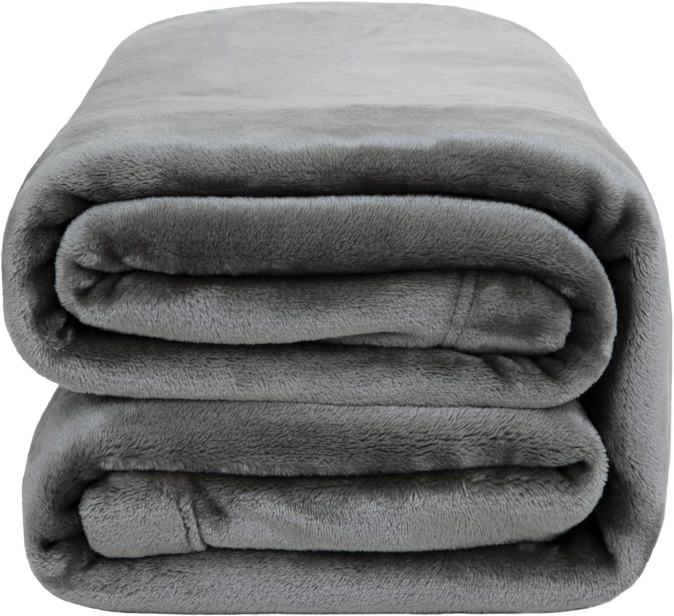Bedsure Fleece Throw Blanket, Thick Warm Throws Twin Size, Fuzzy Soft Blankets for Bed and Sofa,Grey, 60x80 Inches