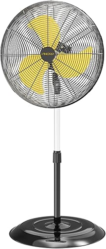 Miniatura 8 de Ventilador de pedestal industrial comercial de 30 pulgadas oscilante, ventiladores industriales de 8900 CFM resistentes con 3 velocidades,