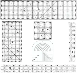 Kit 6 R�guas Costura 15x60 15x30 5x60 5x30 15x15 Caixa de Leite Acr�lico