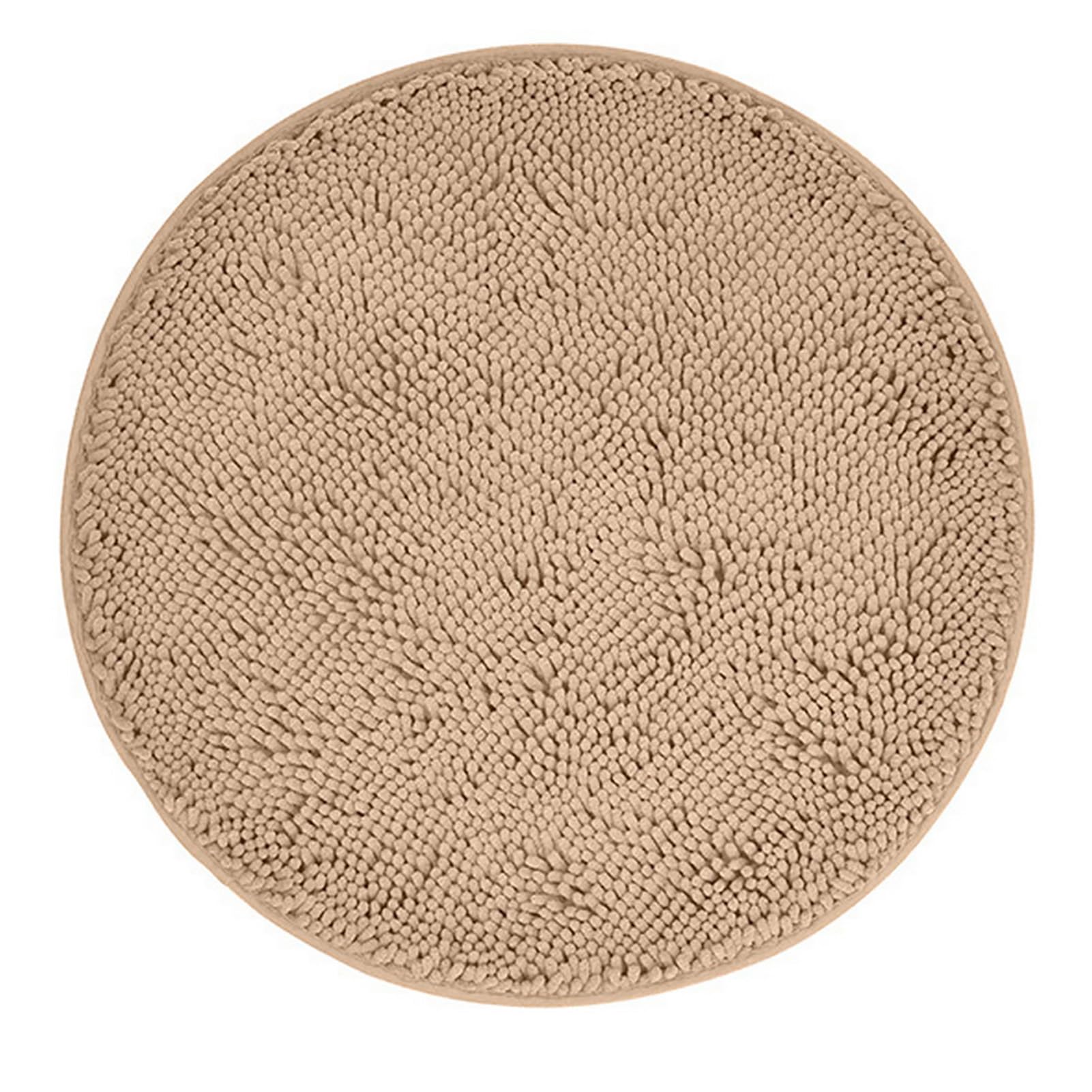 Tapis de bain rond chenille anti-glisse pour éviter les sols mouillés