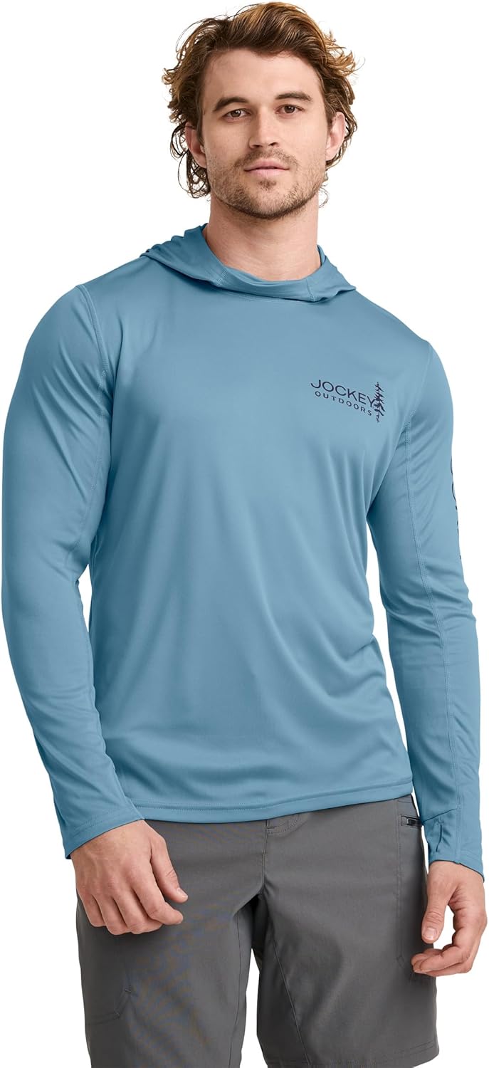 Jockey Outdoors Men's Casualwear Long Sleeve Hooded Sun Shirt