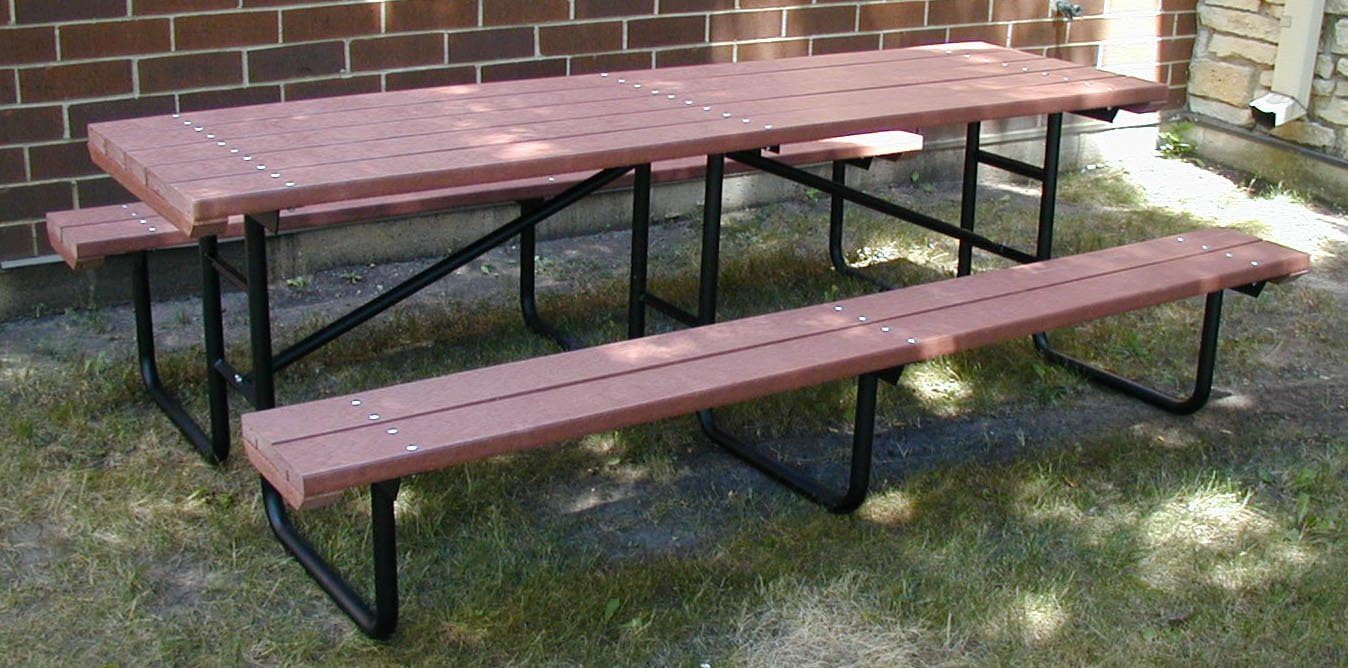 Amazon.com: EPS Steel Leg Picnic Table : Patio, Lawn & Garden