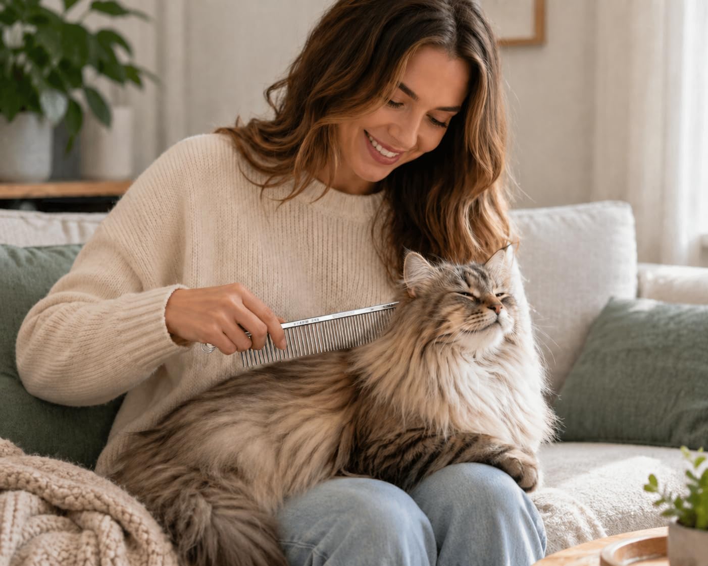 Resco US Made Kombi-Kamm für Hunde und Katzen, Chrom