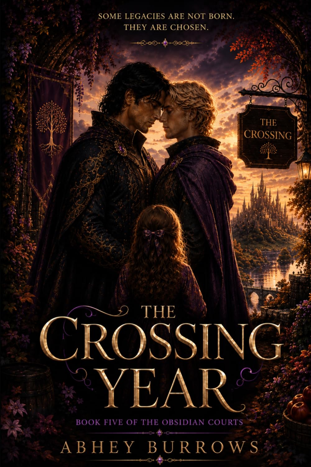 The Crossing Year: A Dark M/M Fae Romantasy (Found Family, Court Intrigue, Political Fantasy) (Obsidian Courts)
