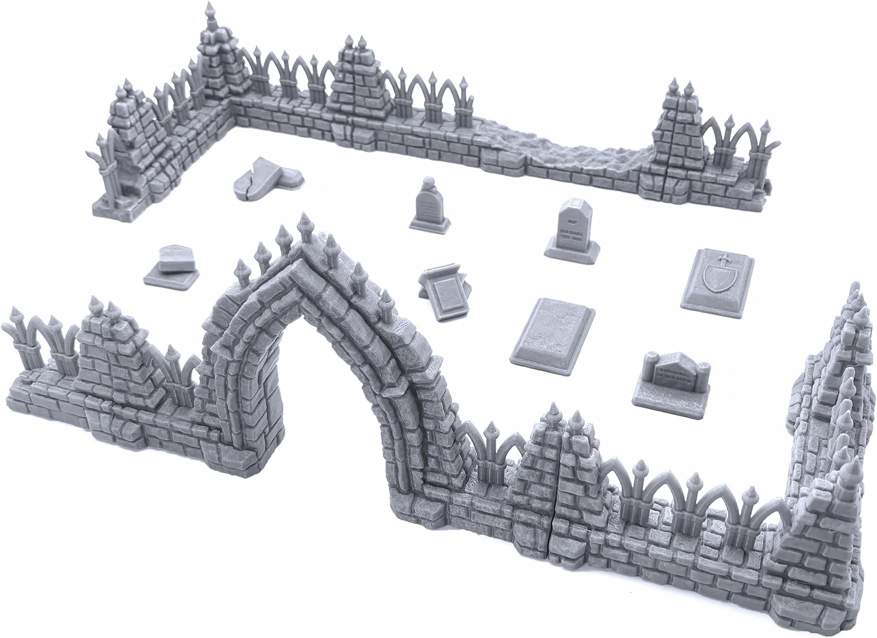 Cemetery Ruins Bundle by Terrain4Print, 3D Printed Tabletop RPG Scenery and Wargame Terrain for 28mm Miniatures