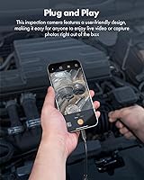 Vista 3 de Cámara de endoscopio USB Anykit con 8 luces LED ajustables, boroscopio con cámara serpiente semirrígida, cámara de inspección IP67 impermeable