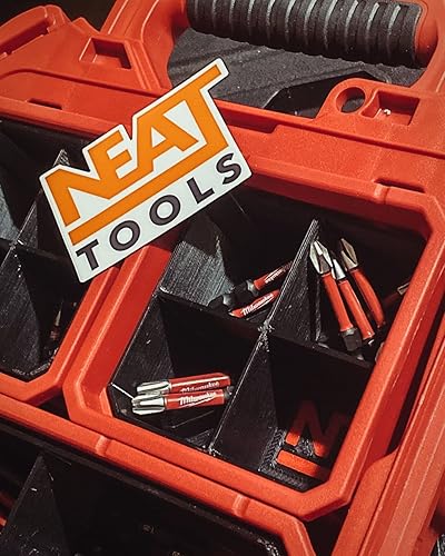 Miniatura 3 de Neat Tools Juego de cubos divisores apilables de 4 ranuras para organizador de paquetes de Milwaukee parte superior e inferior