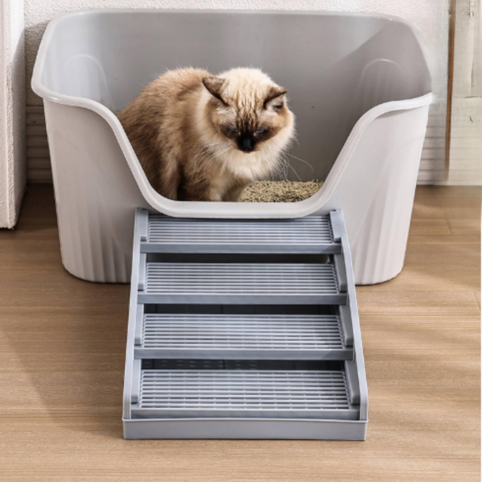Pflegeleicht Katzenklo-Vorleger, Grau