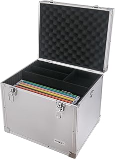 HMF 14812-02 Hängeregister Box, Alukoffer für DIN A4 Hängemappen | 41 x 33 x 36 cm