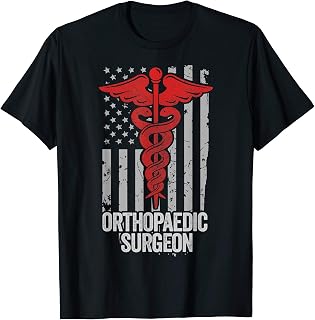 American Flag Orthopaedic Surgeon, Surgery Doctor Specialist T-Shirt for Women Men