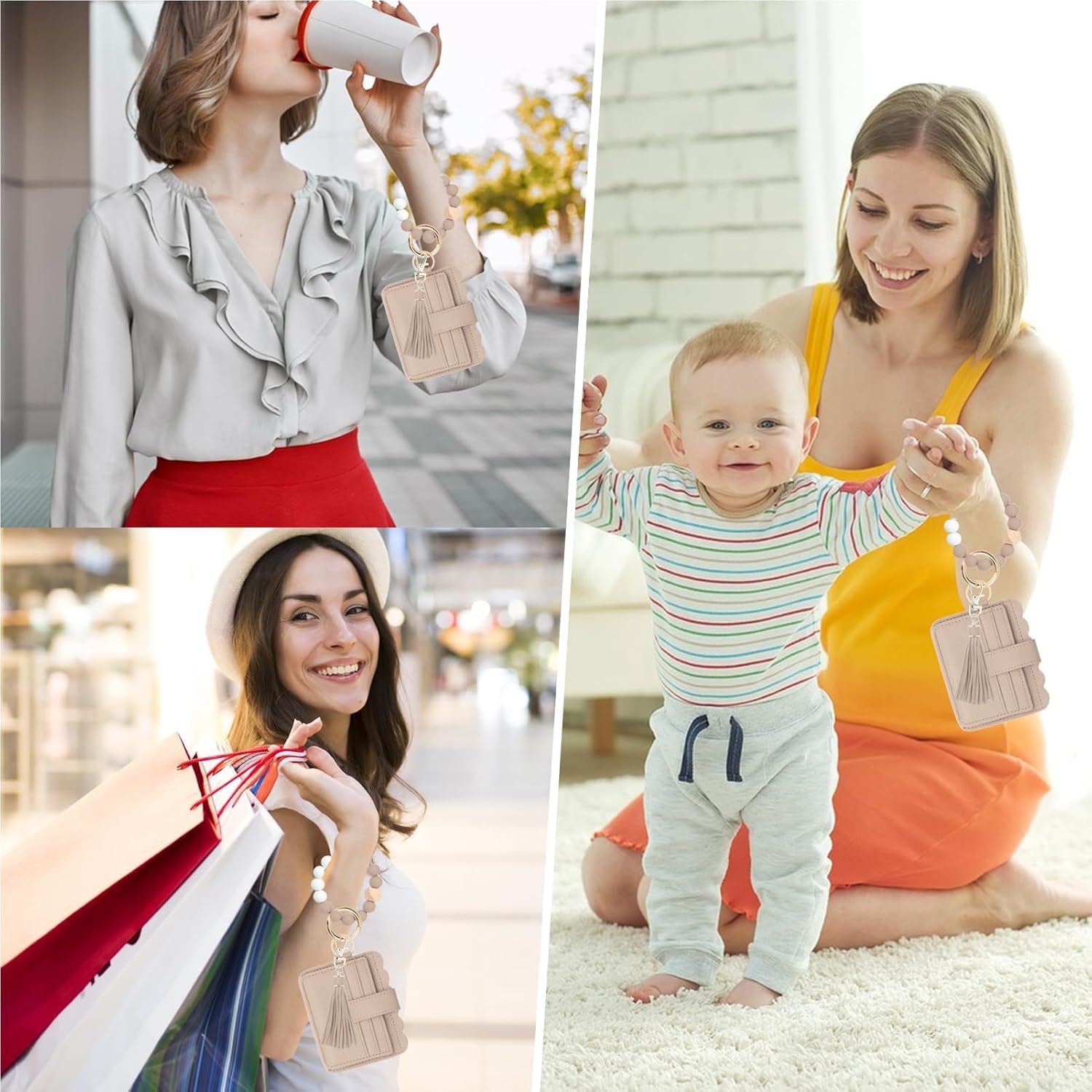 Lostars Wristlet Wallet for Women with Keychain – RFID Card Holder Small Wallet Wristlet with Key Ring - Image 7