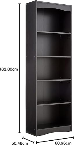 Vista 12 de Sonax Hawthorn - Estantería de 72 pulgadas de alto, color negro medianoche