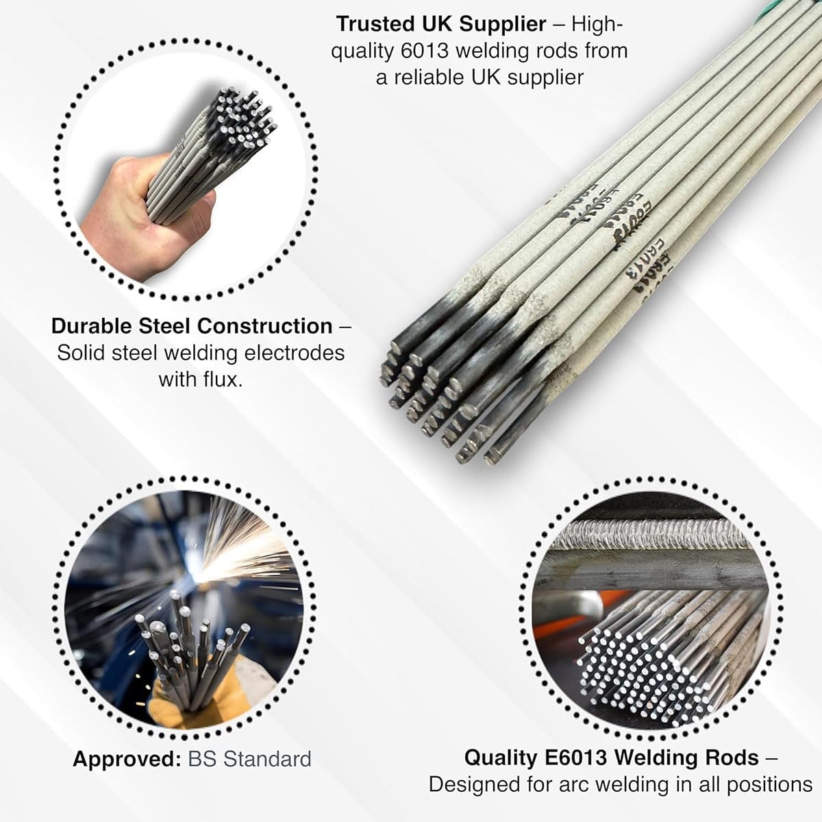 J422 Carbon Steel Arc Welding Electrodes Stick Rods Diameter for Structural Steel Repair and Fabrication,3.2 5kg 155pcs
