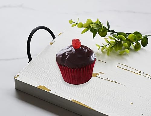 Miniatura 3 de Livale Paquete de 6 asas de bandeja de metal para bandeja, asas de metal negro para tablas de charcutería, bandejas de servir de madera, caja de