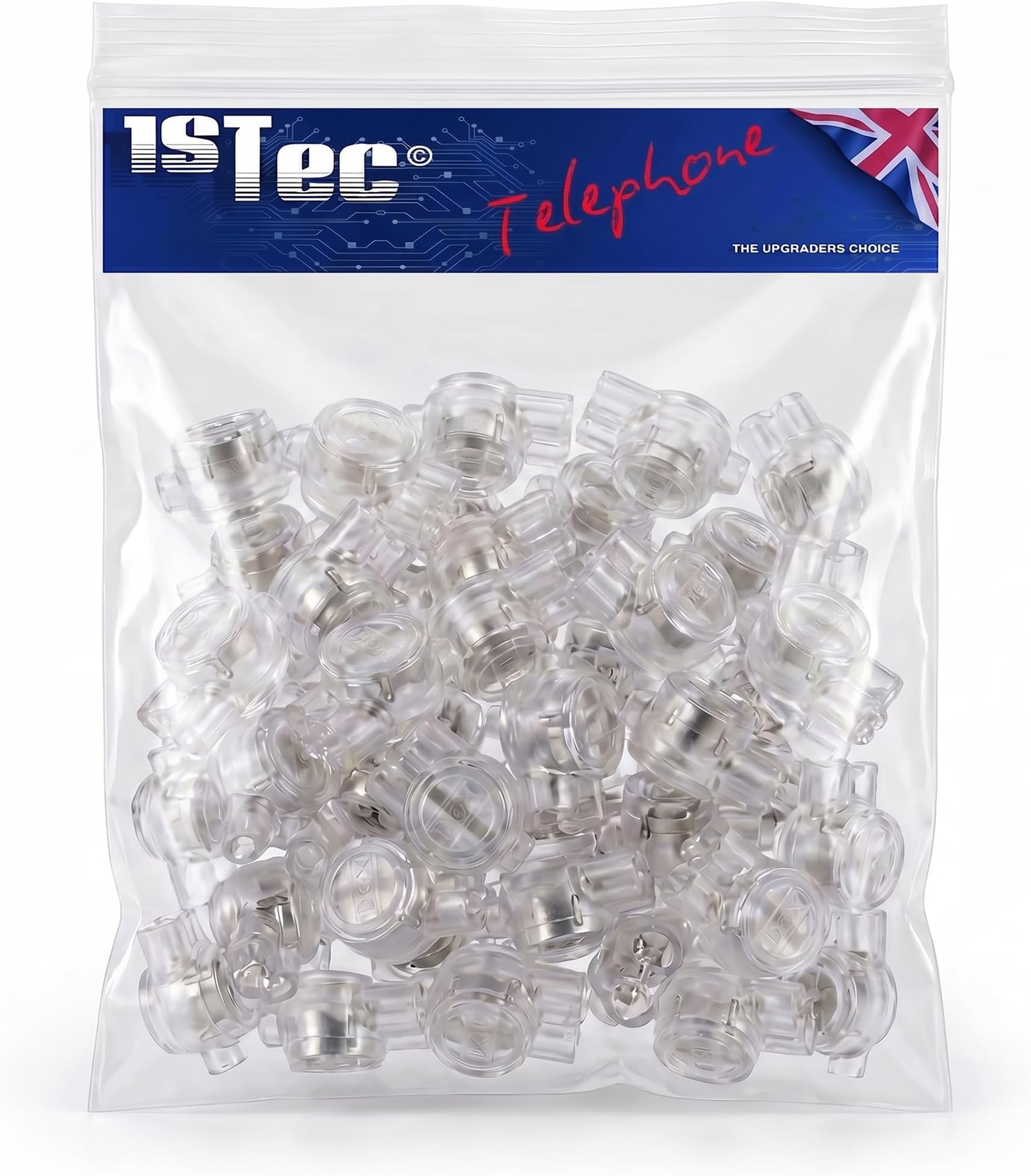 50 x Genuine BT 2 Wire 8A External Internal Waterproof Gel Filled Crimp Connectors for Joining Solid Core Telephone or Alarm Cable Connecting Block Repairs Splice or Join Phone Wires 50 Pack