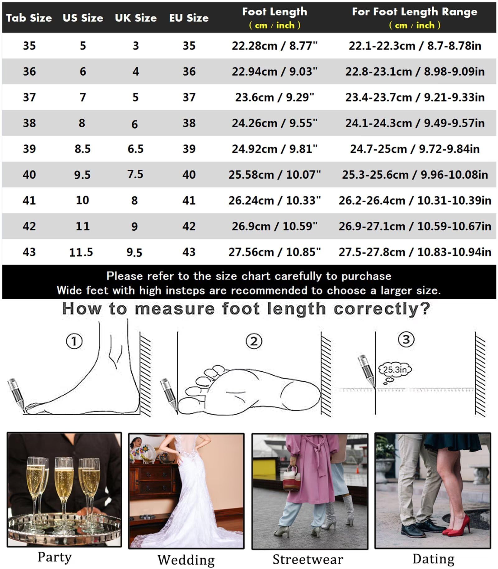 Scarpe da Sposa Donna Tacco Basso, Scarpe Sposa Eleganti a Punta con Cinturino alla Caviglia, 2.5cm Tacco Largo Comode per Matrimonio, Cerimonia e Serata
