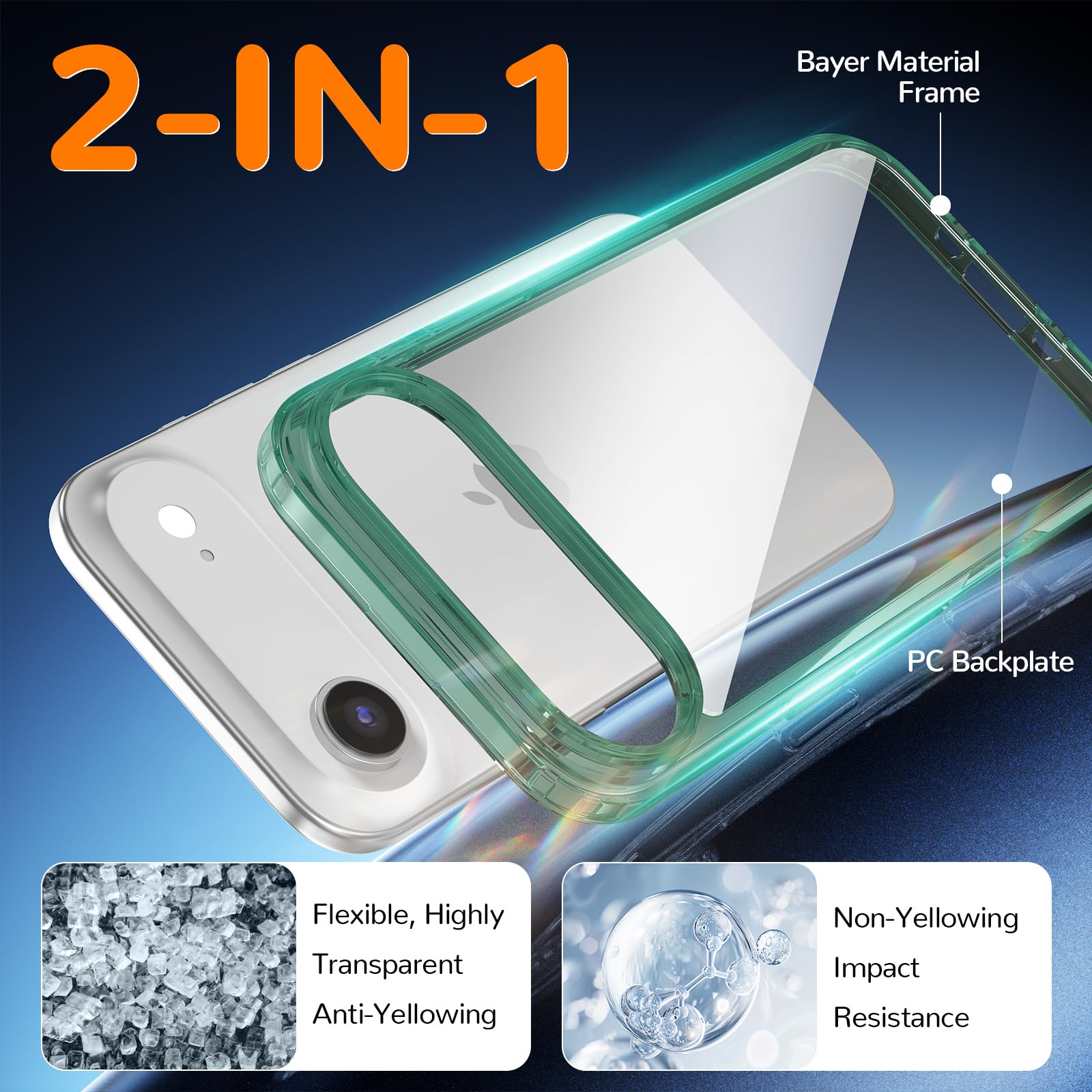Clear Case for iPhone 15, Ultra Thin, Shockproof TPU Cover, Anti-Yellowing, Crystal Clear, Phone Case for Apple iPhone 15 - Clear — view 194