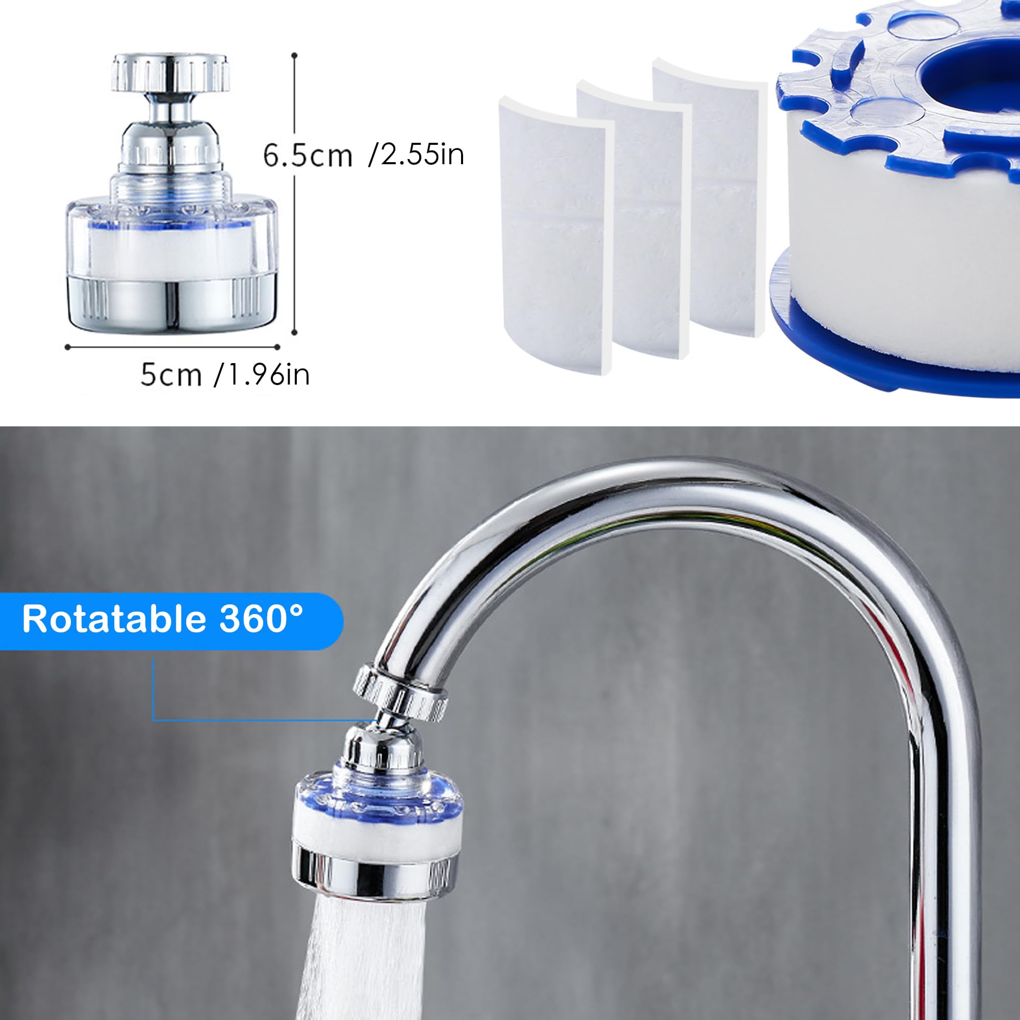Snapklik.com : PCTC 2PCS Bathroom Sink Filter, Bathroom Faucet Filter ...