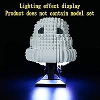 Vista 7 de Kit de luz LED compatible con casco Lego Stormtrooper - Juego de iluminación para modelo de construcción 75276 (juego de modelos no incluidos)