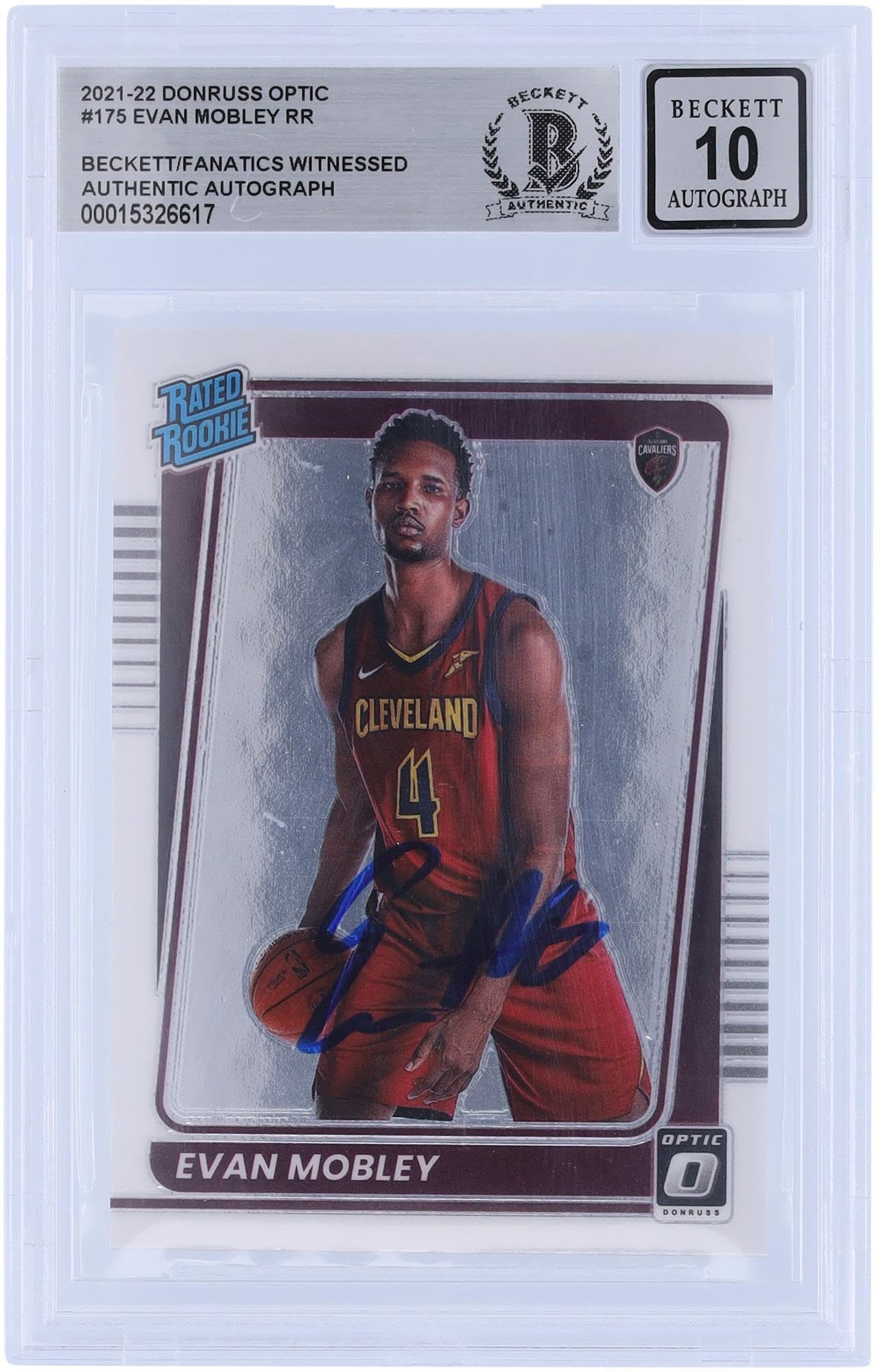 Evan Mobley Cleveland Cavaliers Autographed 2021-22 Panini Donruss 