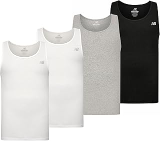 New Balance Men's Cotton Performance Rib Tank Top (Pack of 4)