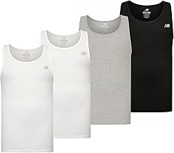 New Balance Men's Cotton Performance Rib Tank Top (Pack of 4)