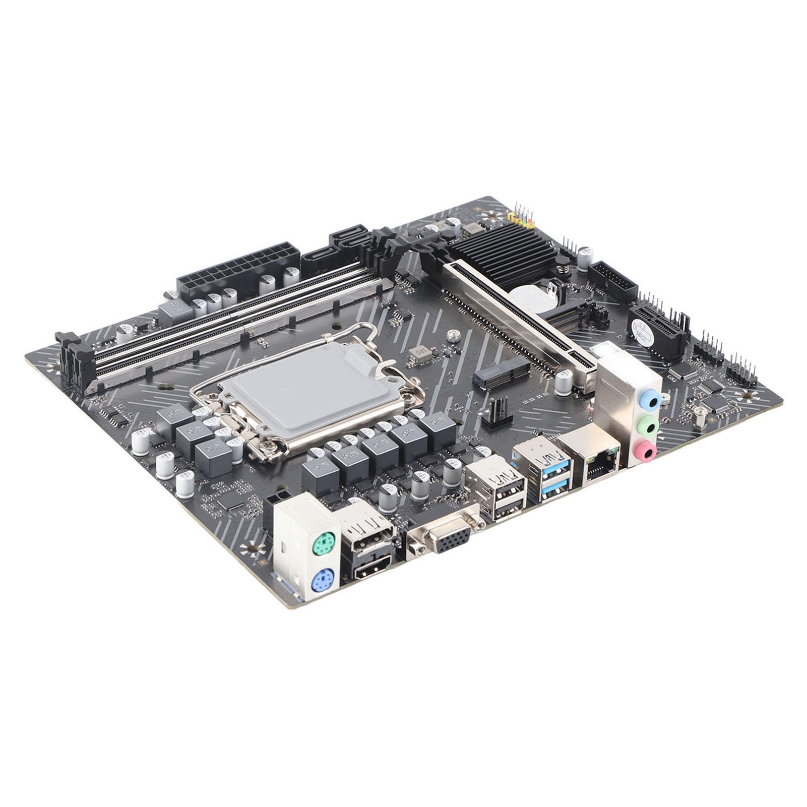 Pilipane Scheda Madre M LGa 1700 Pin DDR4 Scheda Madre per Computer Desktop per CPU M.2 Core 12 Generazione con Interfaccia WiFi, Scheda Madre da Gioco H610,