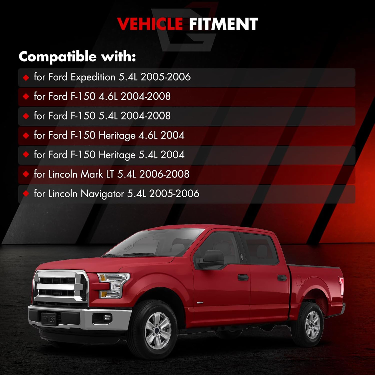 Alternator Compatible for Ford Expedition 5.4L 2005-2006 for F150 4.6L/5.4L 2004-2008 for Lincoln Navigator 5.4L for Mark LT 5.4L, 110Amp/12Volt, 4L3U-10300-BA AFD0110 8318