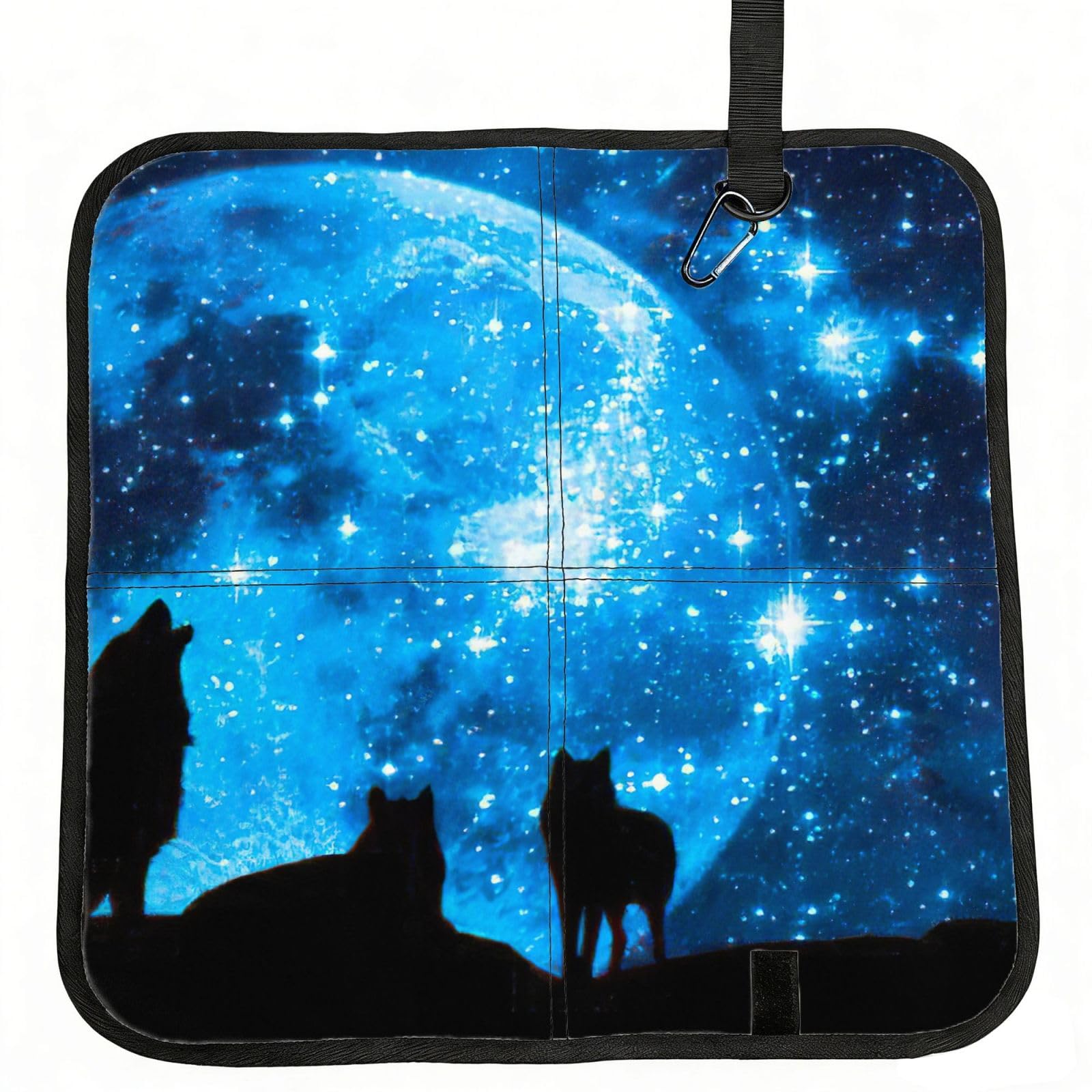bghdfa Wolfs Print Outdoor Sitting Mat Waterproof Oxford Cloth Seat Cushion Folding Foam Camping Seat For Picnic