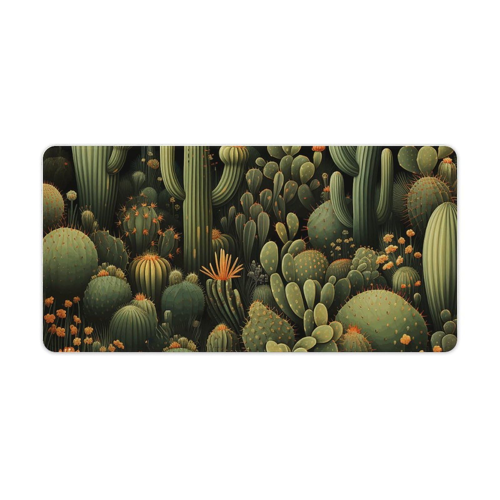 Tapis de bureau antidérapant grand format vert cactus - 8