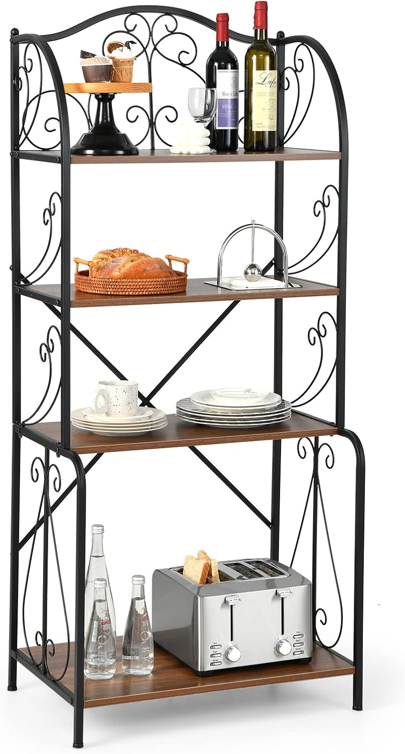 Giantex Kitchen Baker Rack 4 Tier Microwave Stand