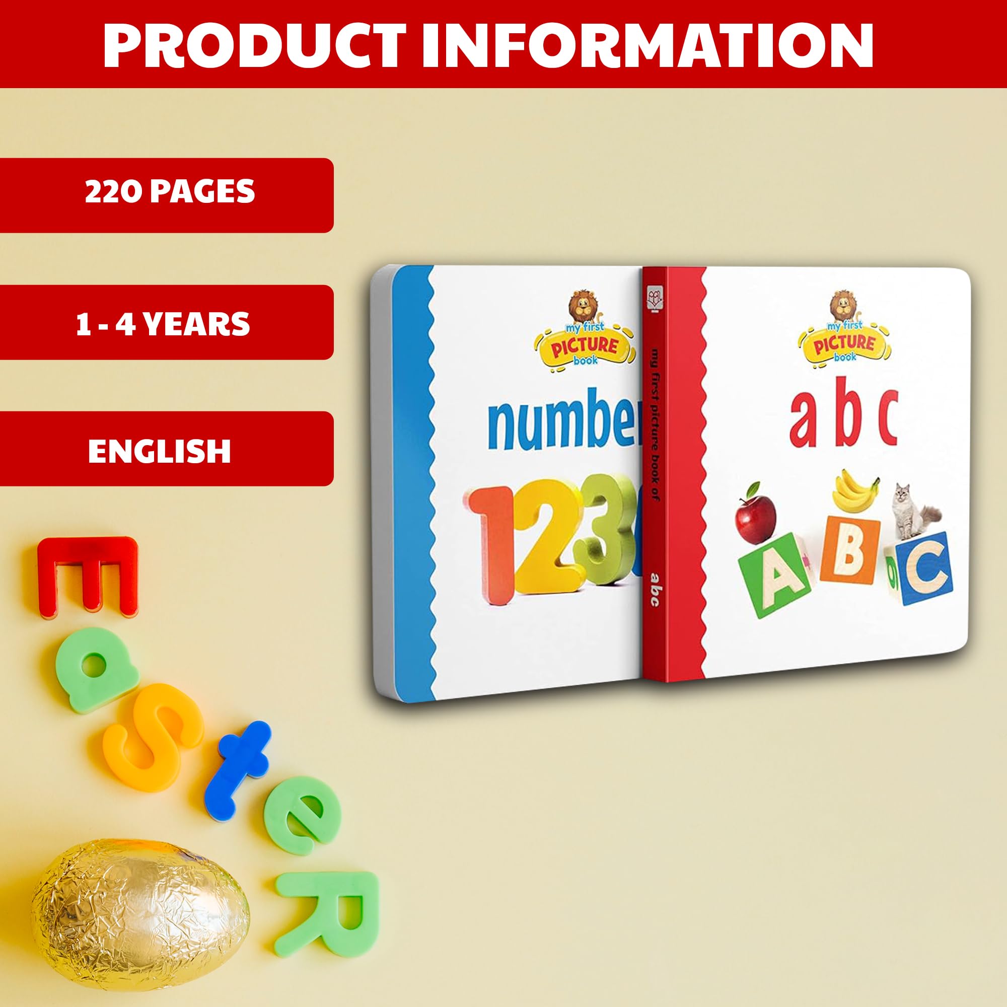 My First Library Picture Book Set for Kids | 10 Board Books: Alphabets, Numbers, Colors, Shapes, Transport, Animals, Birds, Fruits, Vegetables | Classic Learning Pack for Toddlers 1