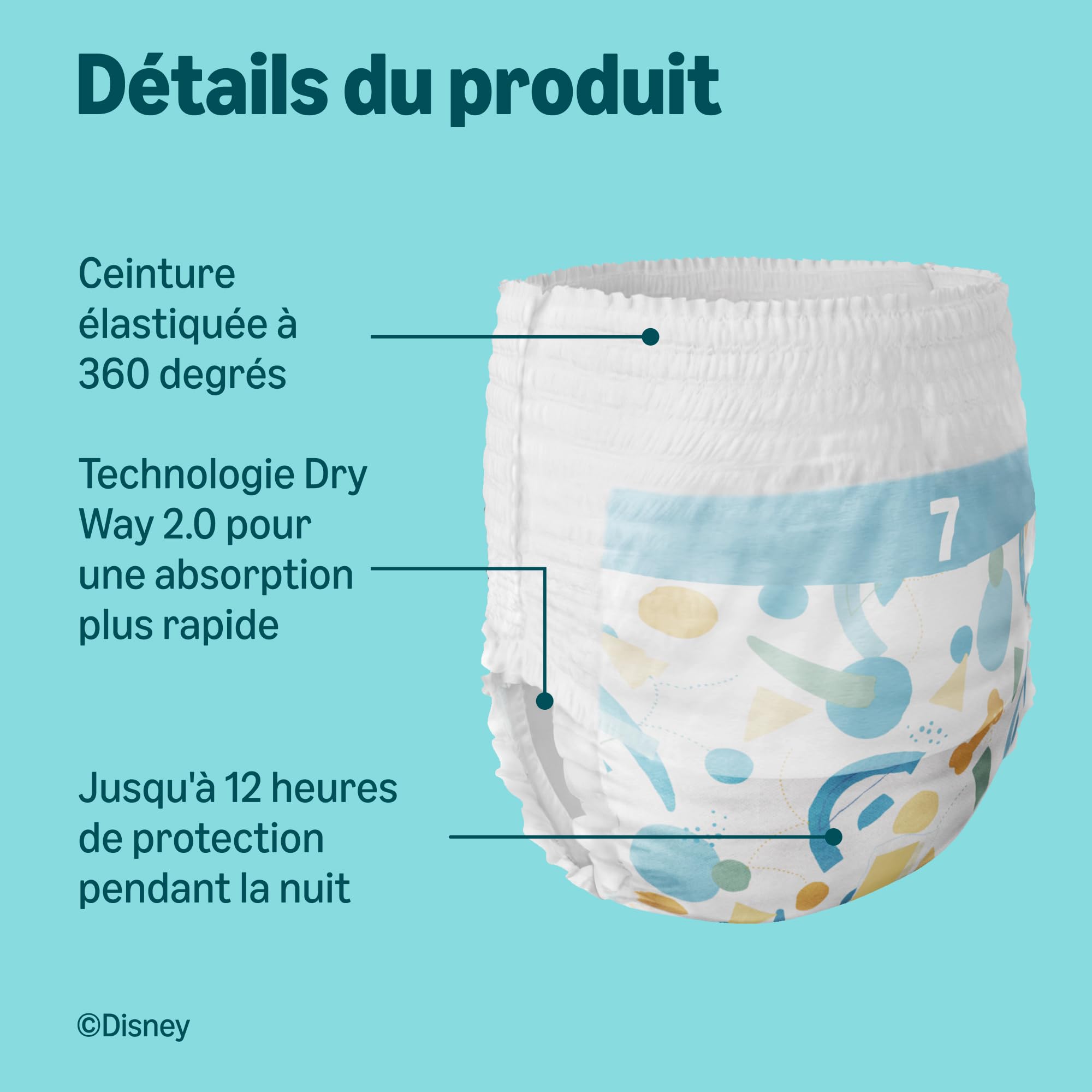 by Amazon Disney Lot de 2 paquets de 56 couches Taille 7 (17 kg + kg)