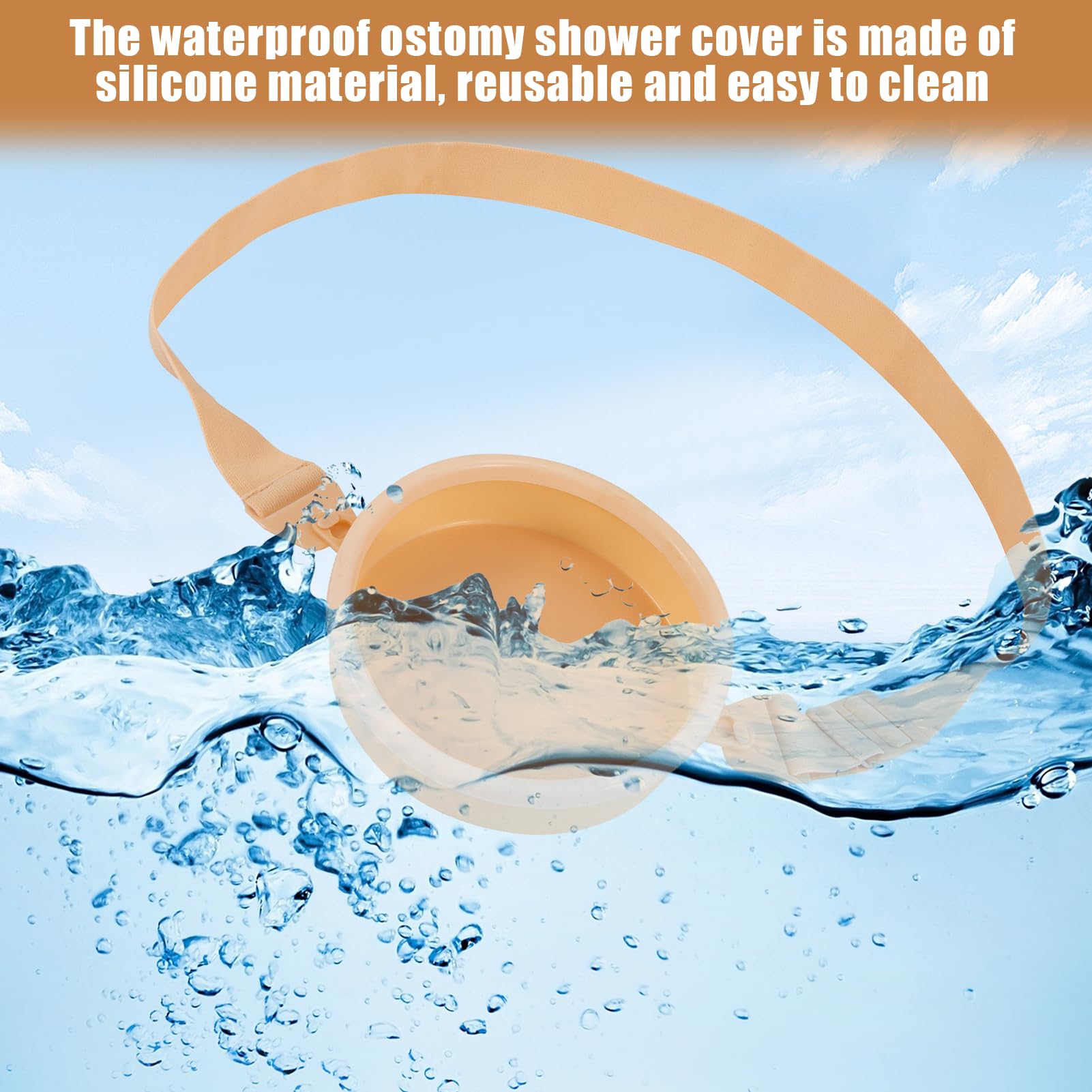 Cubierta De Baño De Ostomía De Estoma, cubierta de baño impermeable con cinturón ajustable ostomía, accesorios bolsas de colostomía