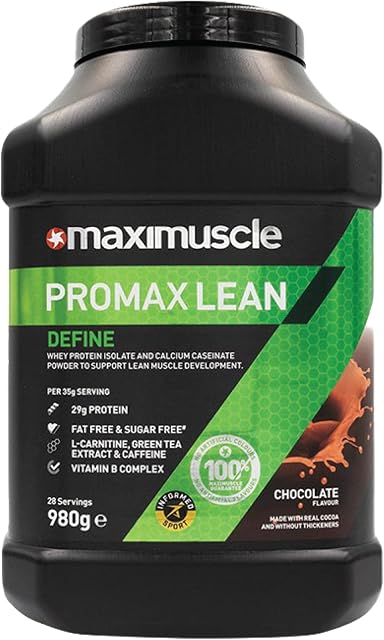 Maximuscle Promax Lean | Whey Protein Sports Supplement Powder for Lean Muscle Development | Chocolate, 980g - 28 Servings