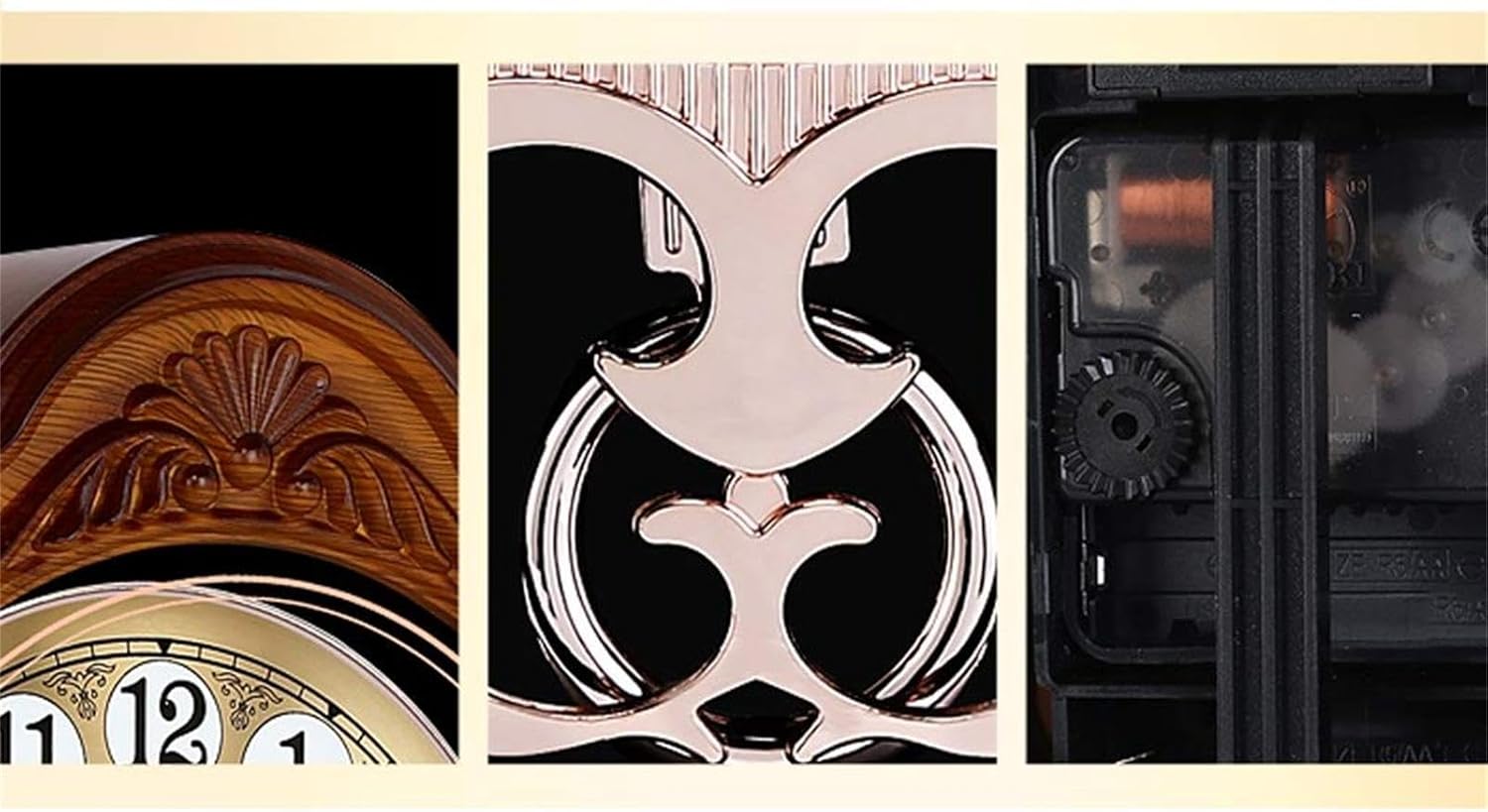 CKSEKD Table Clock Mantel Clock Imitation Solid Wood Big Numeral Desk Clock Desk Bedroom Silent Desk Clock Ornaments Living Room Decor Small Table Clock Desktop