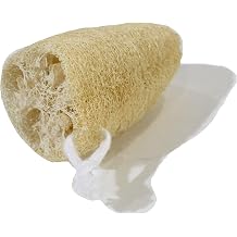 Set of 4 All Natural Loofah Sponge, Real Egyptian Bath & Shower Exfoliating Loofa Scrubber Sponges for Face, Back Body, Eco Friendly, No Toxic Chemicals Body Sponge Skin Care in Spa Rectangular