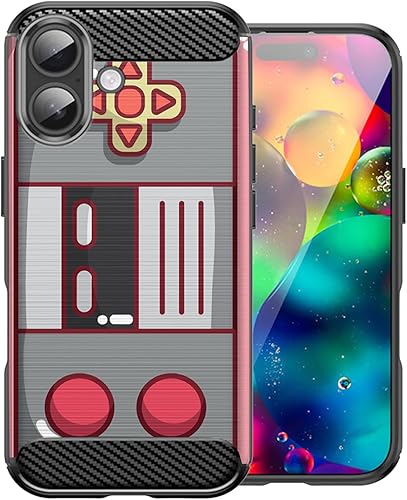 CasesOnDeck Case Compatible with Apple iPhone 17  iPhone 17 Case Pictorial Patterned TPU Design Case Flexible Slim and Elegant (Retro Controller)