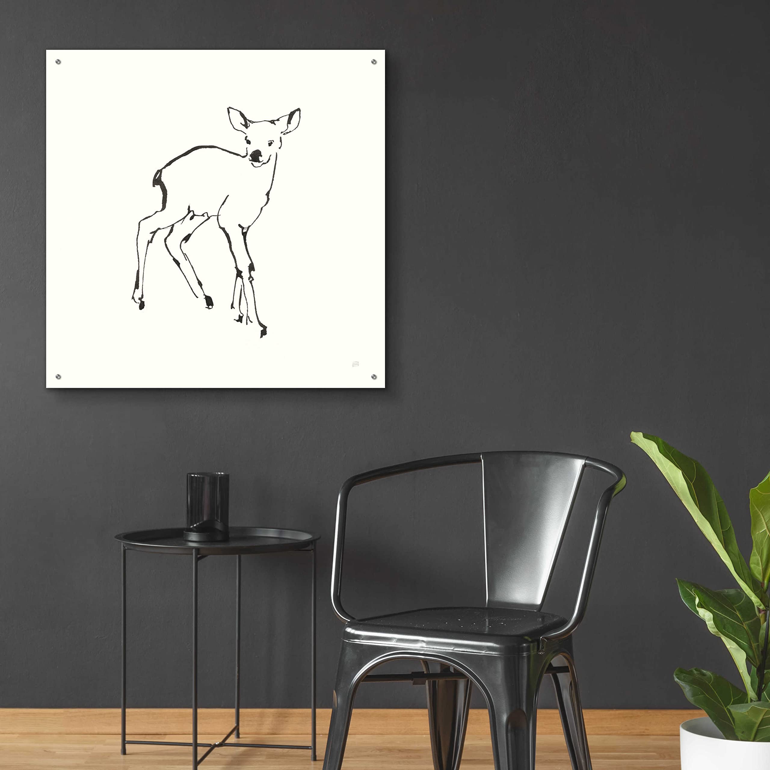 Amazon.com: Epic Art 'Line Fawn' by Chris Paschke, Acrylic Glass